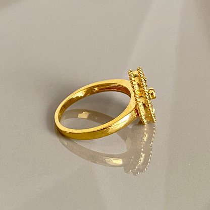 Anillo Vintage Alhambra Negro - Oro 18K