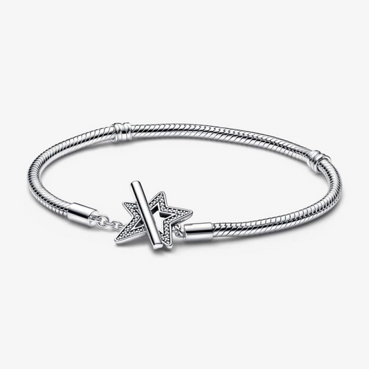 Pulsera Charm con Cierre de Estrella - Plata 925