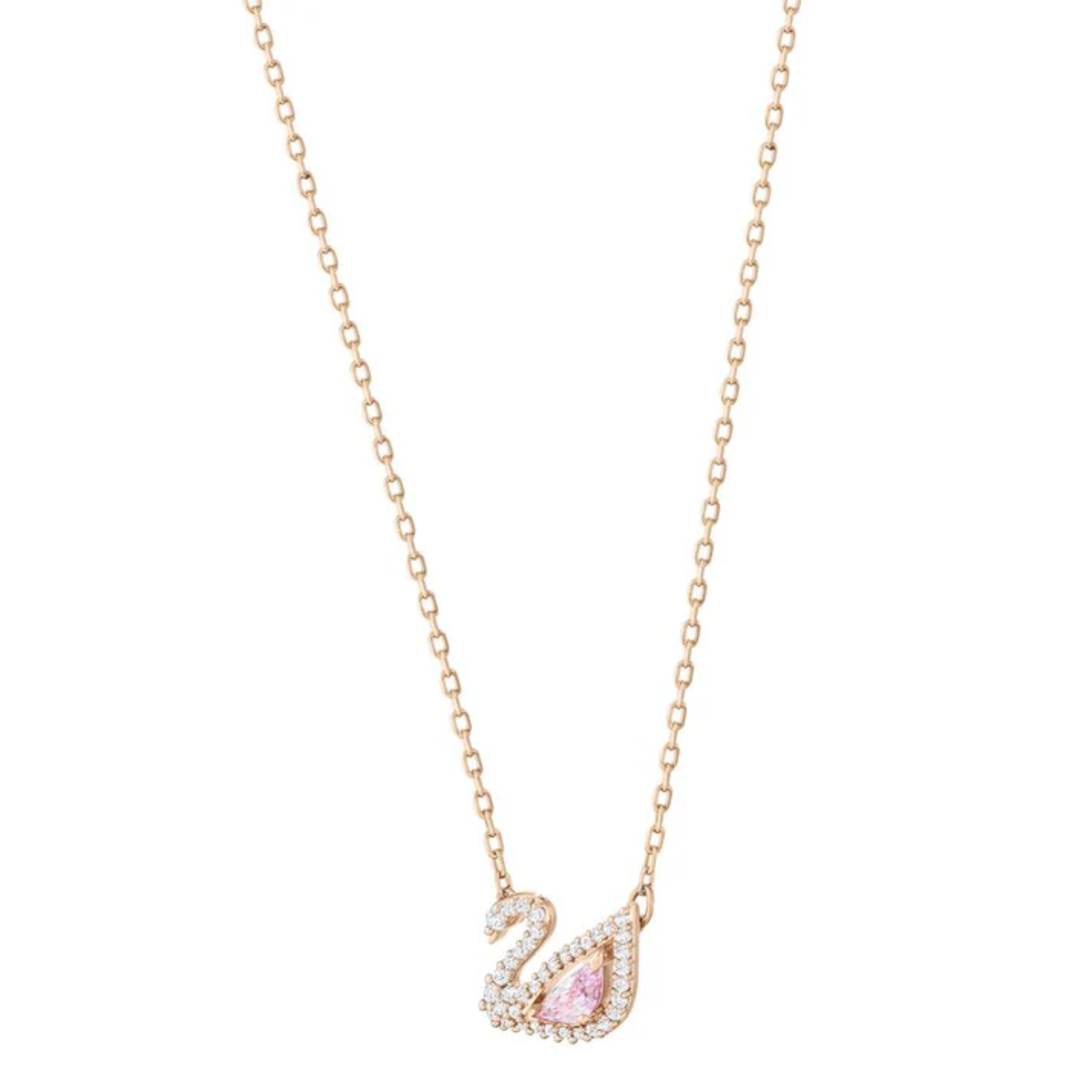 Collar Dazzling Swan Baño de Oro Rosa - Plata 925