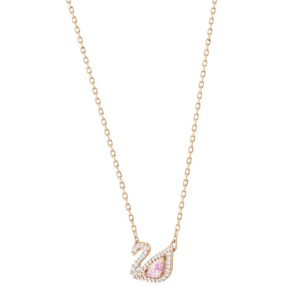 Collar Dazzling Swan Baño de Oro Rosa - Plata 925