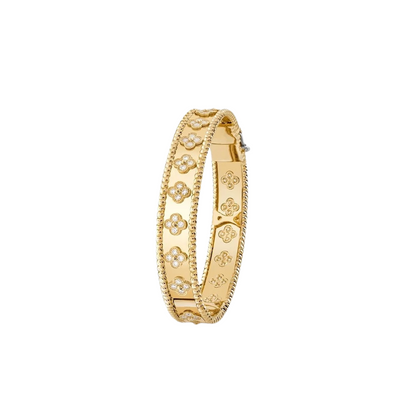 Brazalete Alhambra Tréboles Perlee - Oro 18K