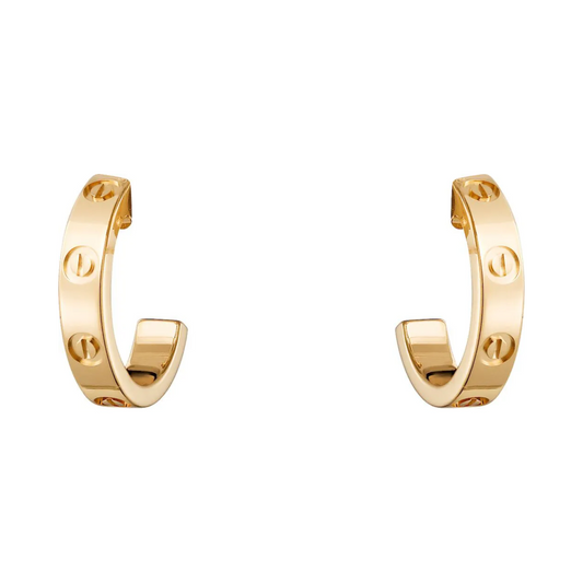 Pendientes Clásicos Love - Oro 18K