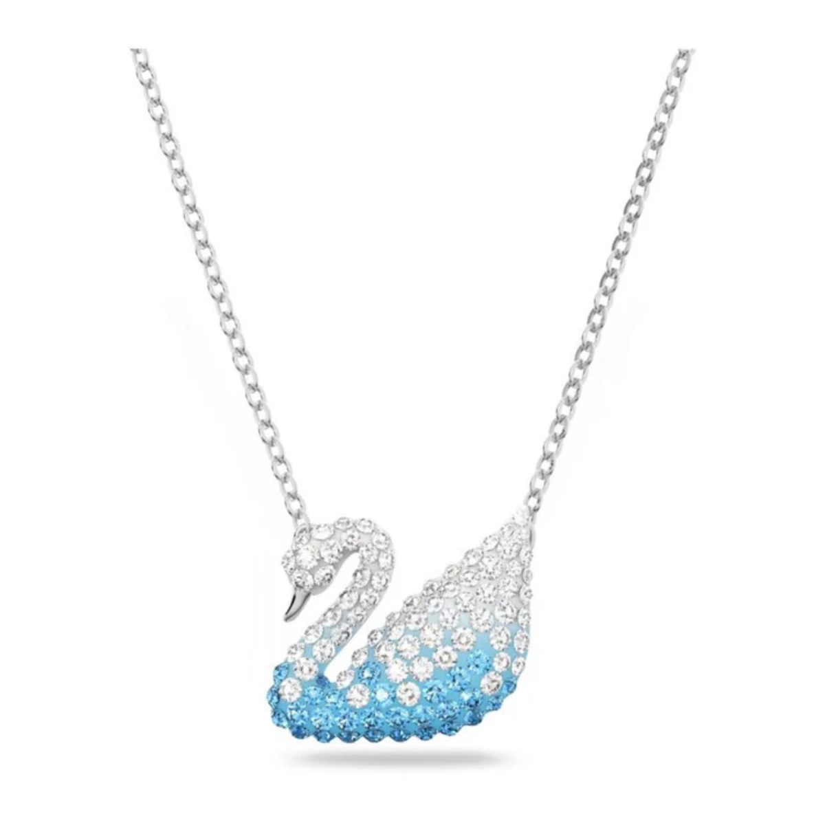 Collar Dazzling Swan Blue Fade - Plata 925