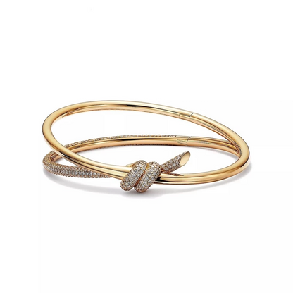 Brazalete Nudo Tiffany Engastado - Oro 18K