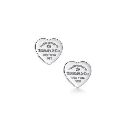 Pendientes Corazón Clásico Plata Engastado - Plata 925