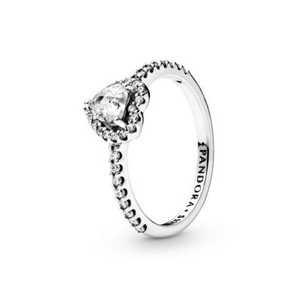 Anillo Corazón Halo Brillante - Plata 925