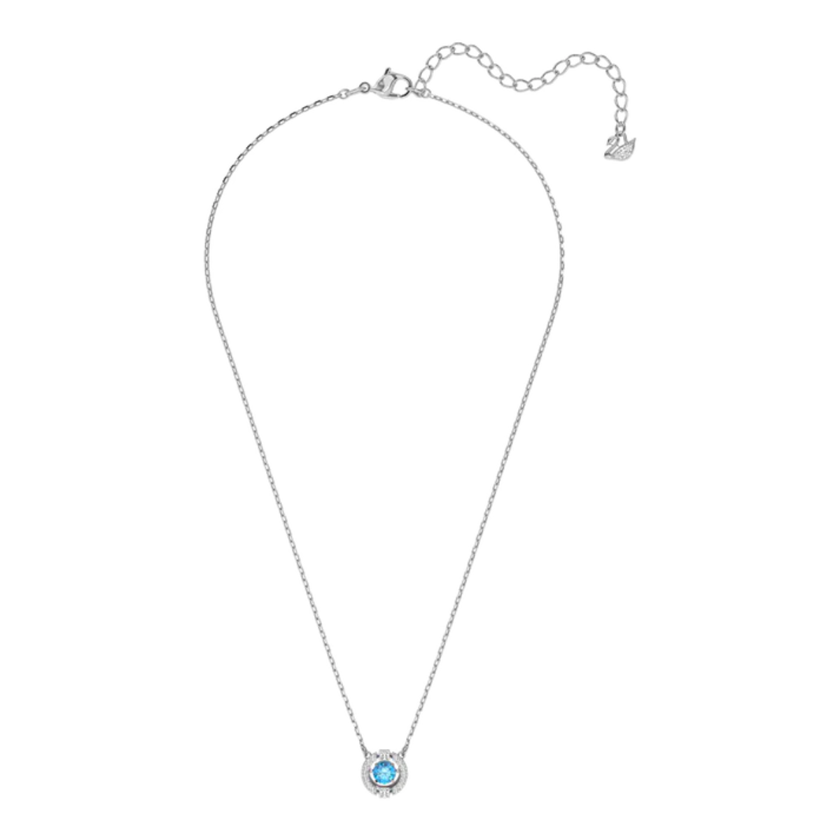 Collar Sparkling Dance Round Azul - Plata 925