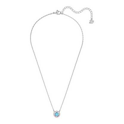 Collar Sparkling Dance Round Azul - Plata 925