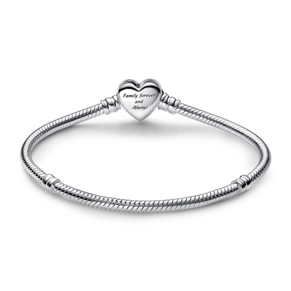 Pulsera Trama y Cierre Corazón Infinito - Plata 925