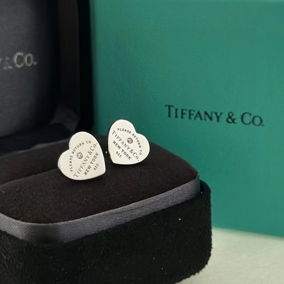 Pendientes Corazón Clásico Plata Engastado - Plata 925