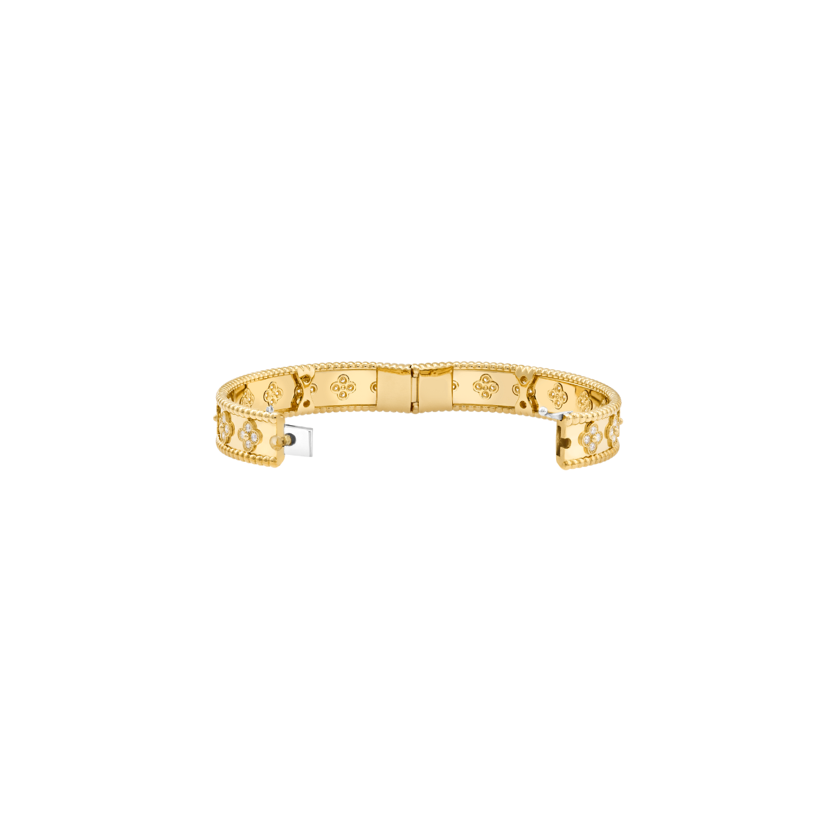 Brazalete Alhambra Tréboles Perlee - Oro 18K