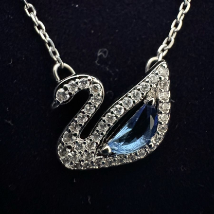 Collar Cisne Danza Azul - Plata 925