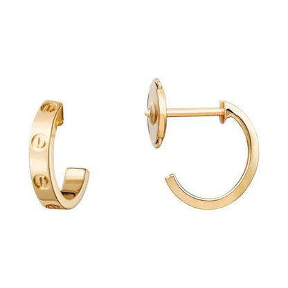 Pendientes Clásicos Love - Oro 18K