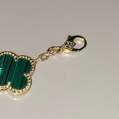 Pulsera Vintage Alhambra 5 Motivos Copo de Nieve Verde - Oro 18K