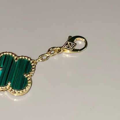 Collar Vintage Alhambra 10 Motivos Copo de Nieve Verde - Oro 18K