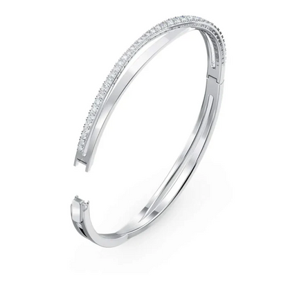 Pulsera Twist Rows Blanco - Plata 925