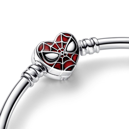 Pulsera Charm Rígida Marvel Hombre Araña - Plata 925