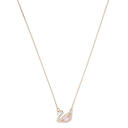 Collar Dazzling Swan Baño de Oro Rosa - Plata 925