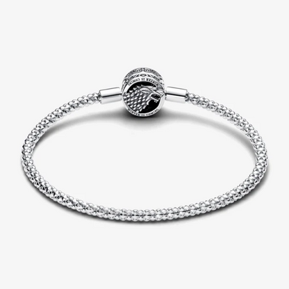 Pulsera Charm de Plata GOT con Cierre Casa Stark - Plata 925