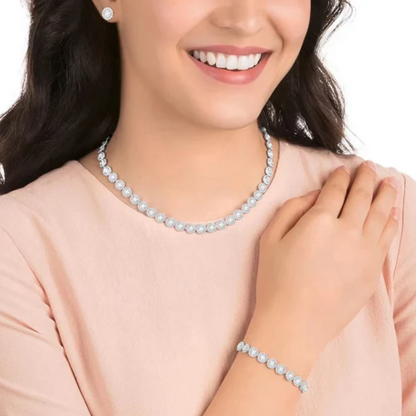 Collar Angelic All Around, Blanco - Plata 925