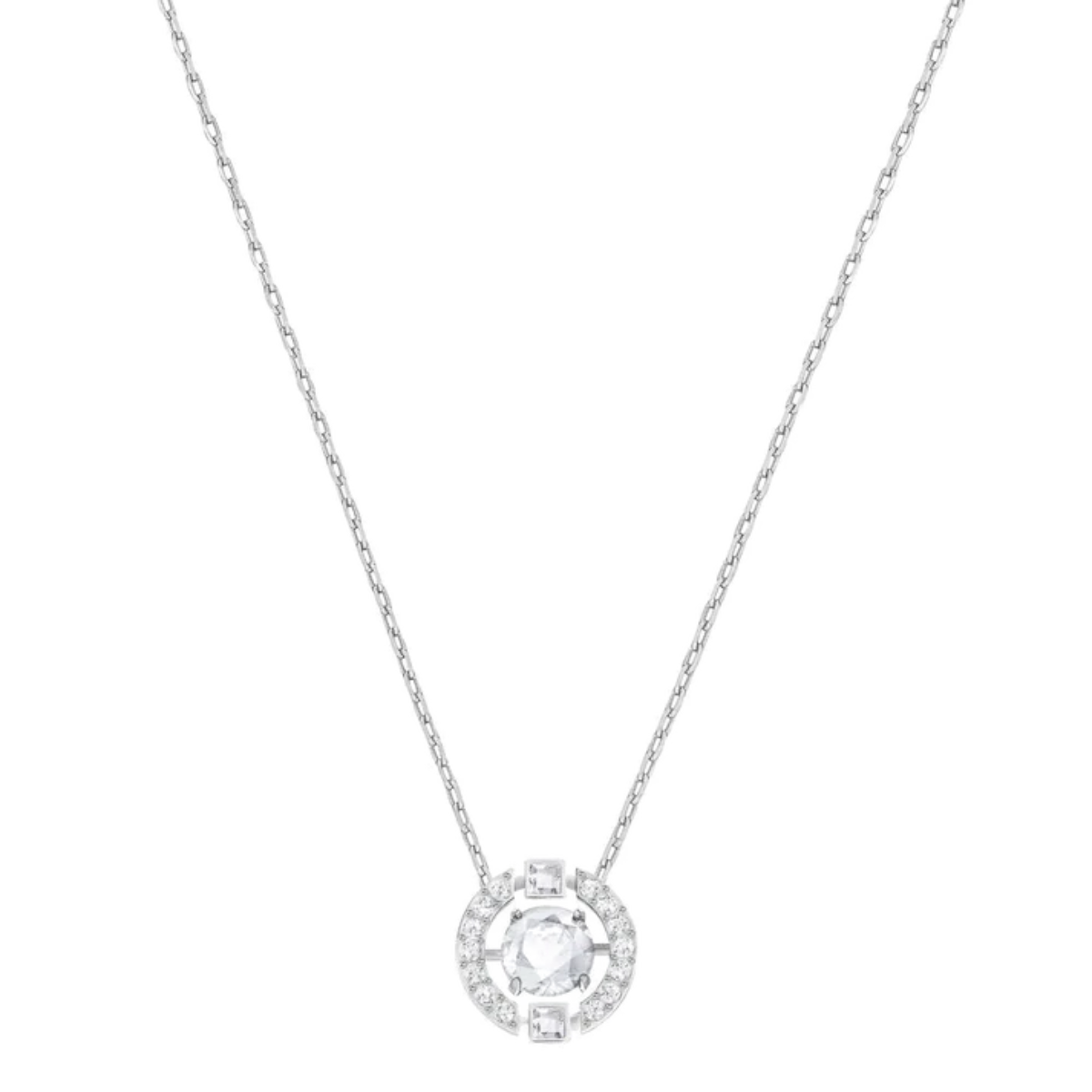 Collar Sparkling Dance Round Blanco - Plata 925