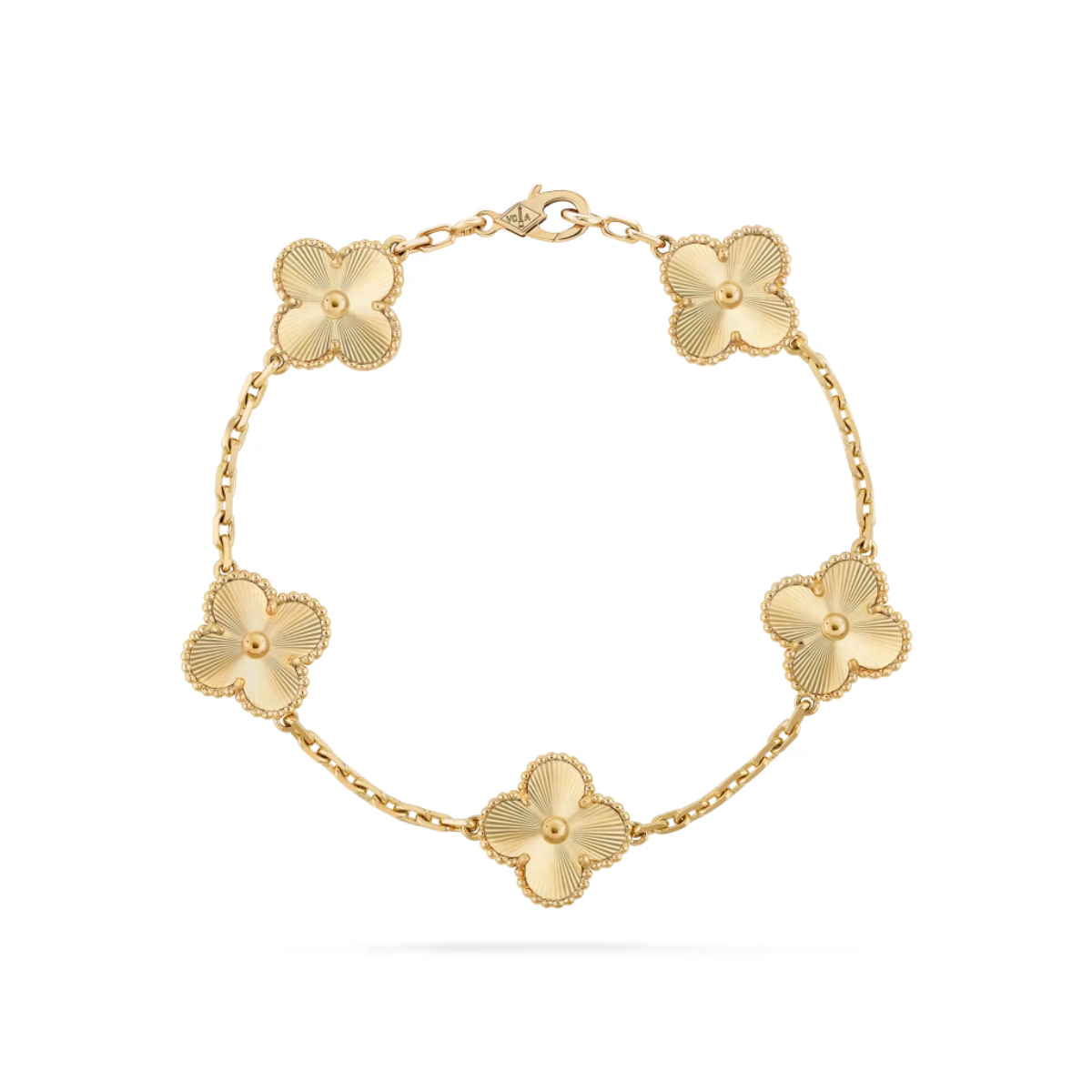 Pulsera Alhambra 5 Motivos Brillante - Oro 18K