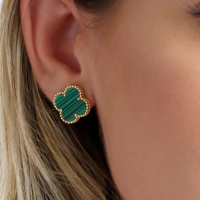 Pendiente Vintage Alhambra Verde - Oro 18K